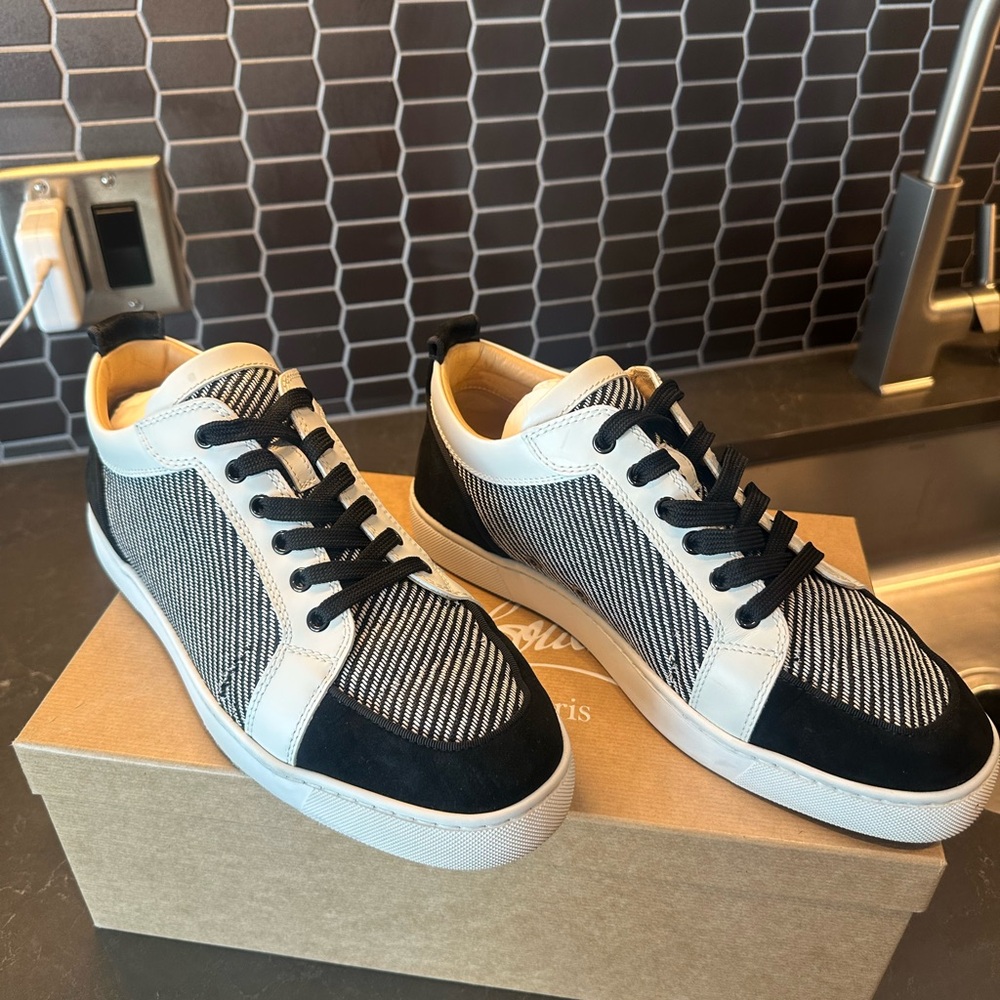 Christian louboutin Black and White Men's Sneakers